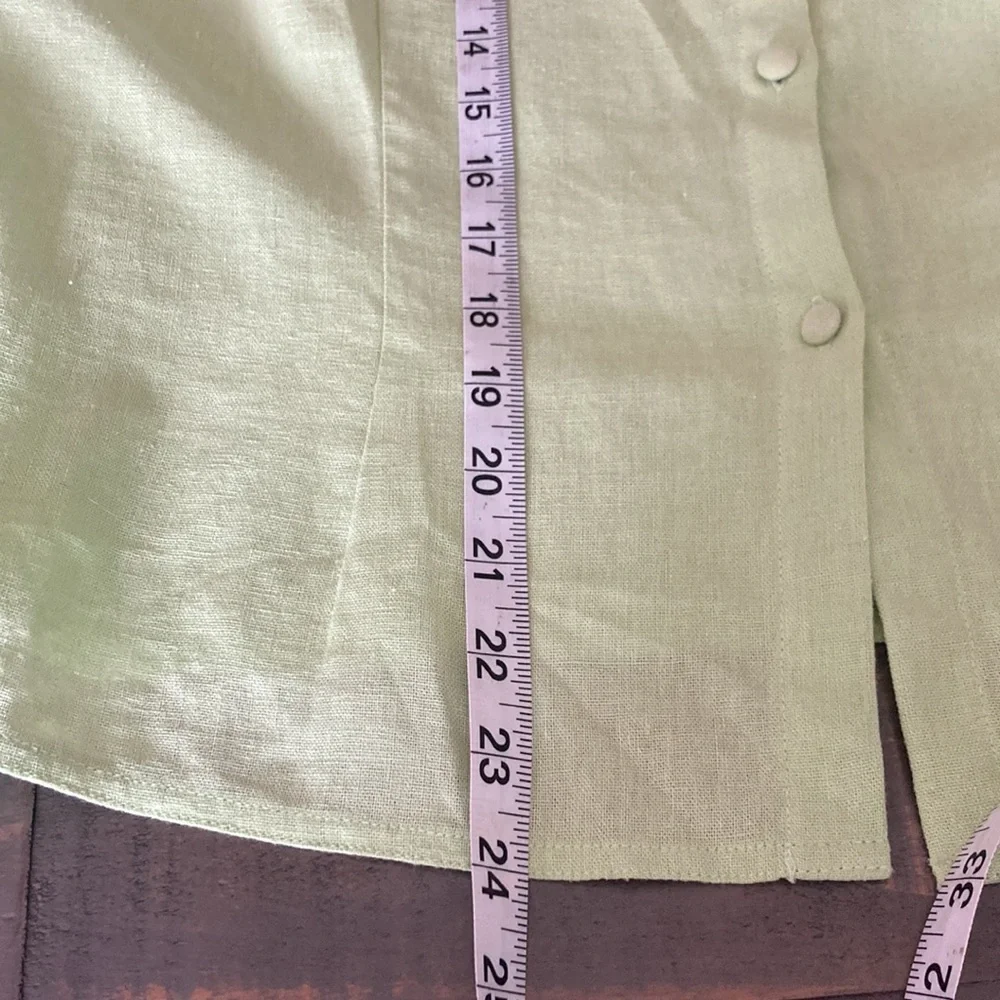Plaza Collection Perite Button Down Sleeveless Top - Picture 6 of 6